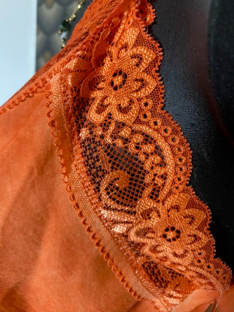 TOP DENTELLE STEFY ORANGE 36/44