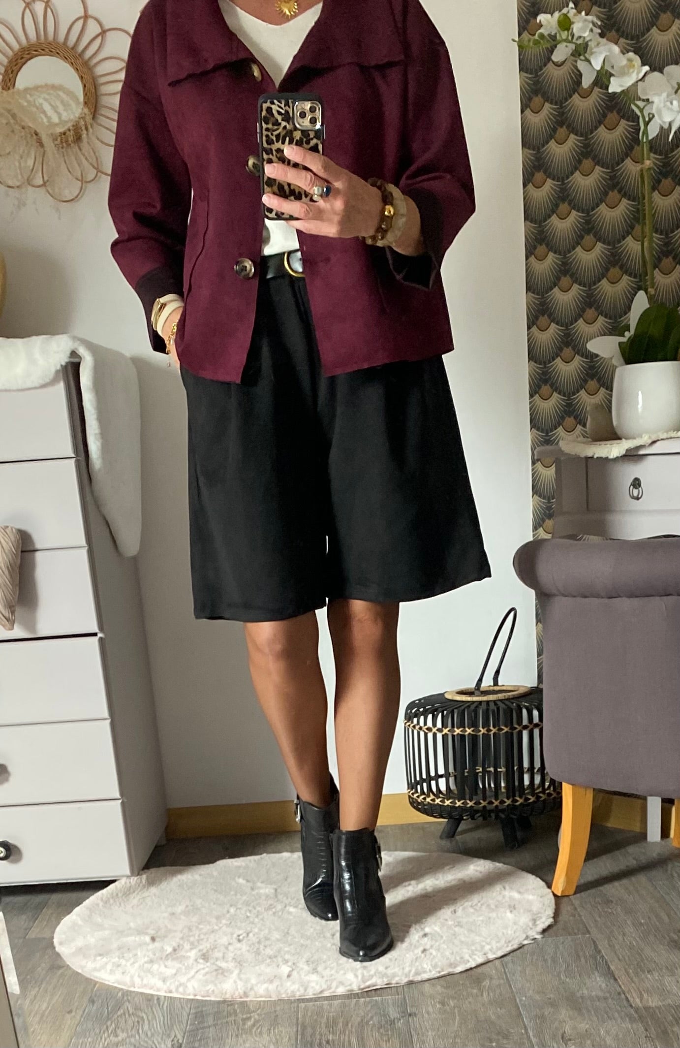 BERNUDA NOIR SUEDINE TU 38/44