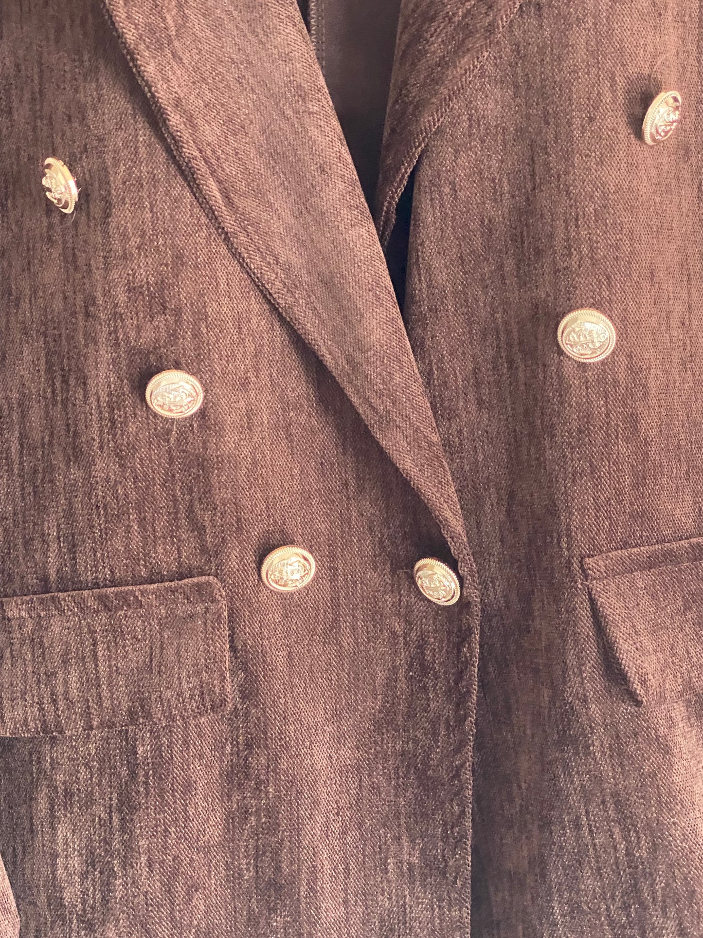 VESTE BLAZER VELOUR RAS TAILLE L