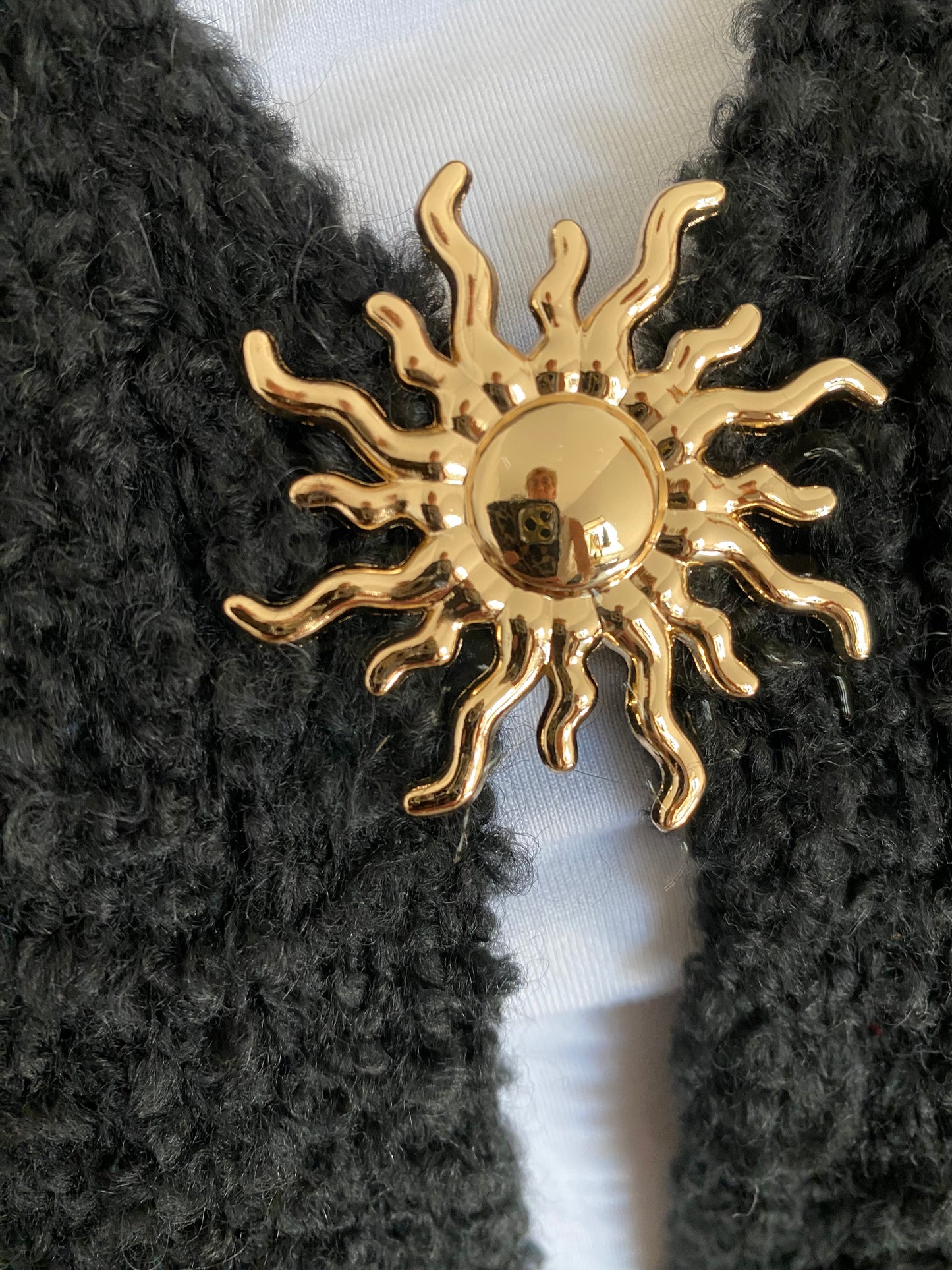 GILET SOLEIL BOUCLETTE NOIR TU 36/44 PETIT 46