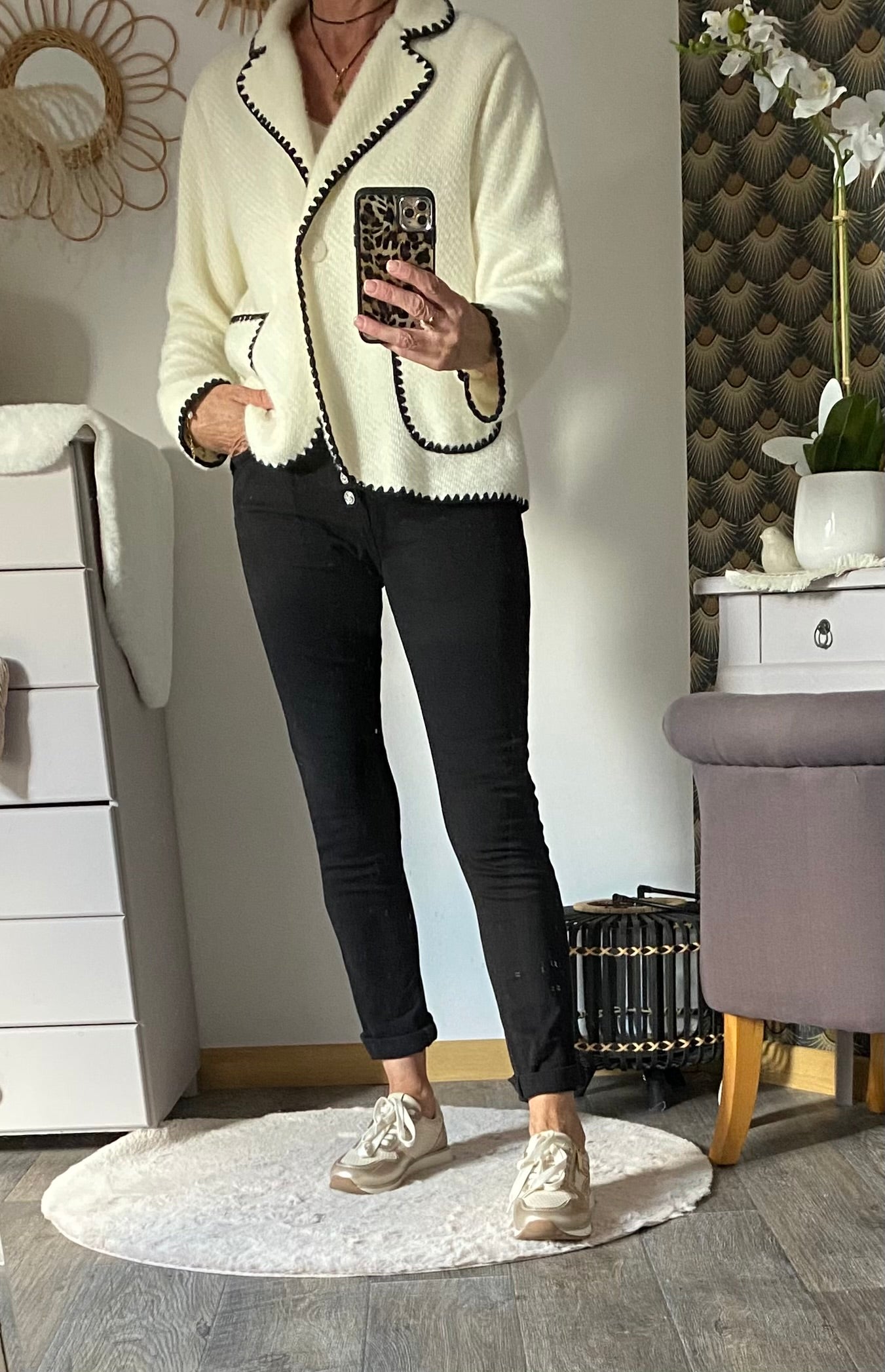 VESTE CHACHA ECRU TU 36/42