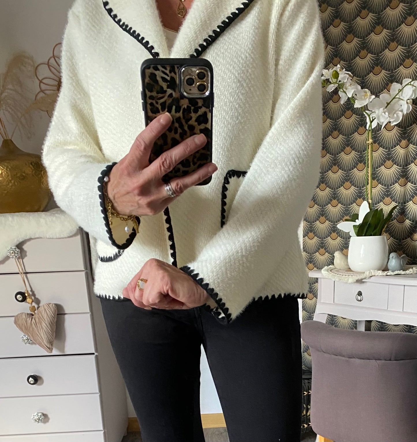 VESTE CHACHA ECRU TU 36/42