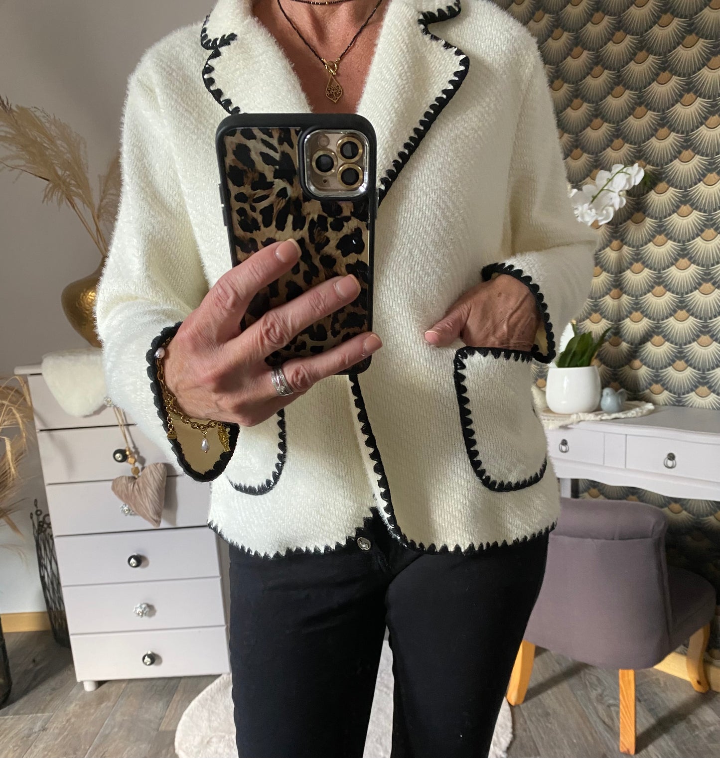 VESTE CHACHA ECRU TU 36/42