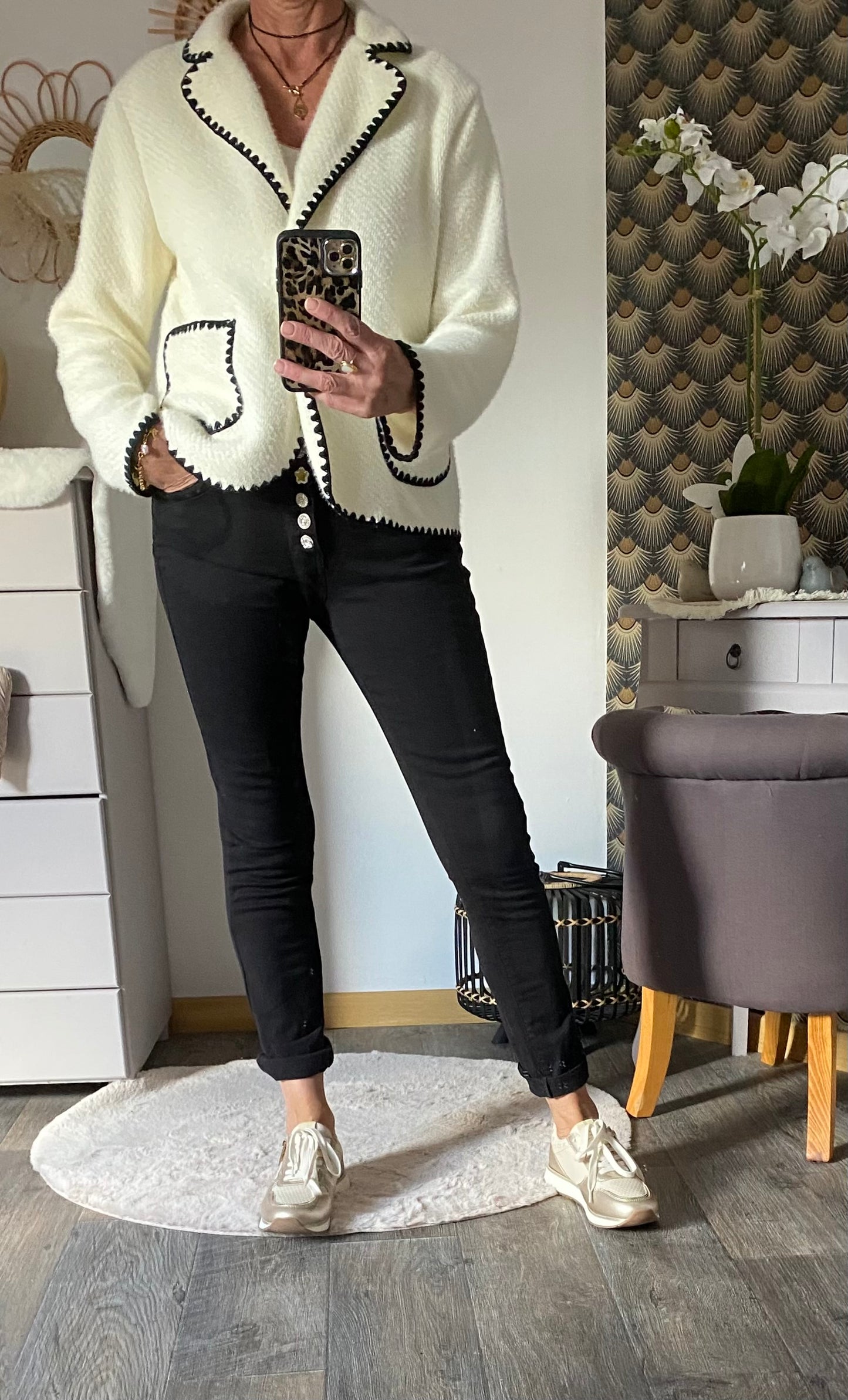 VESTE CHACHA ECRU TU 36/42