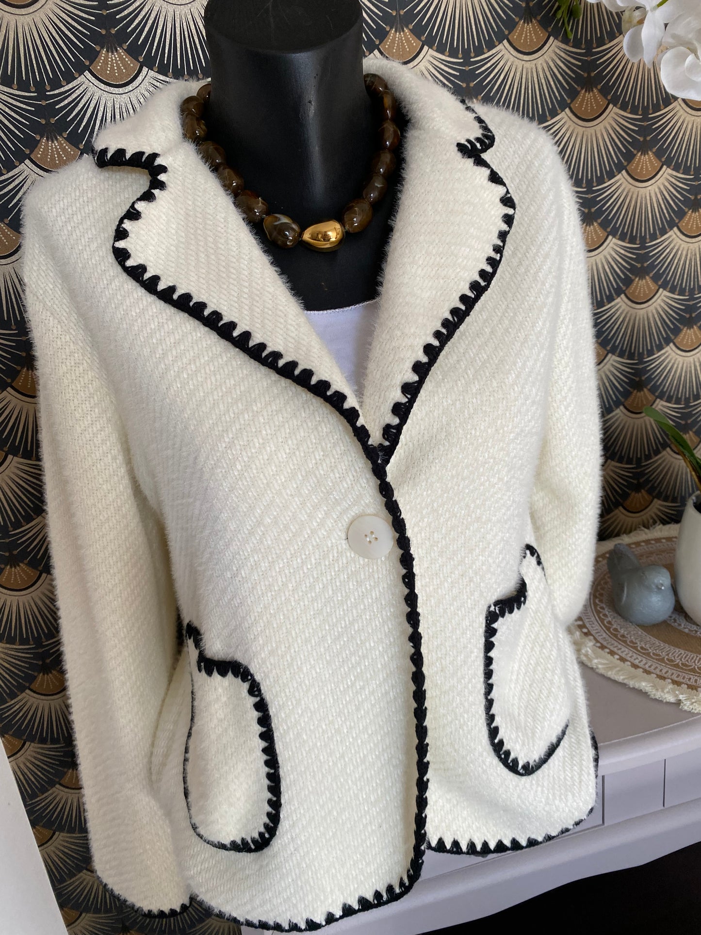 VESTE CHACHA ECRU TU 36/42
