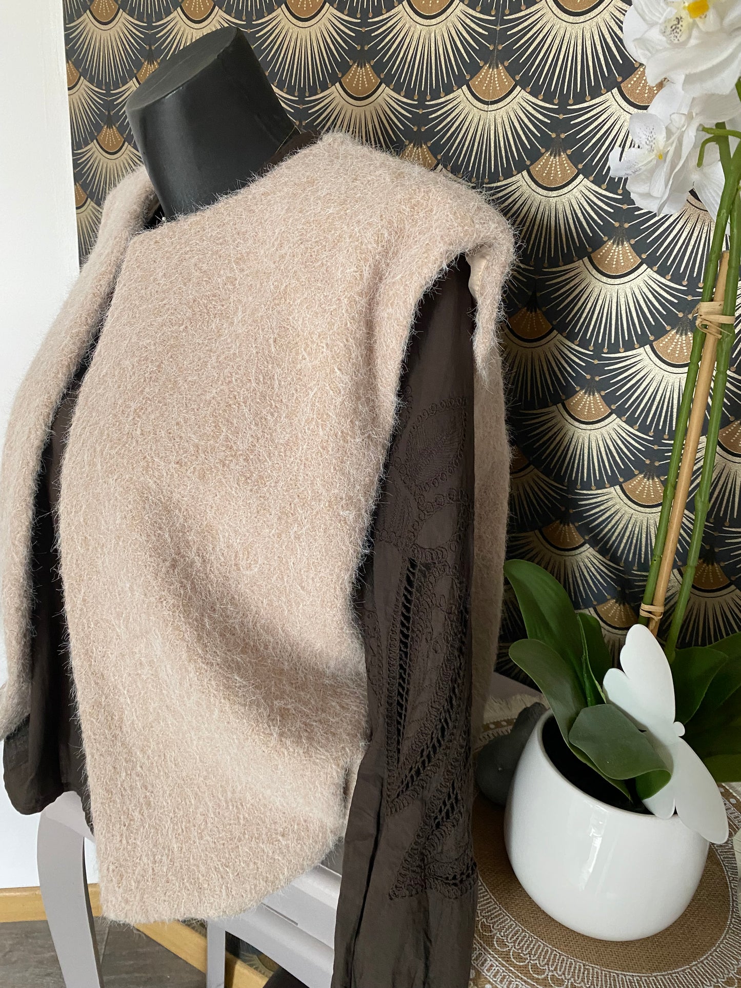 GILET TEDY BEIGE TU 36/42