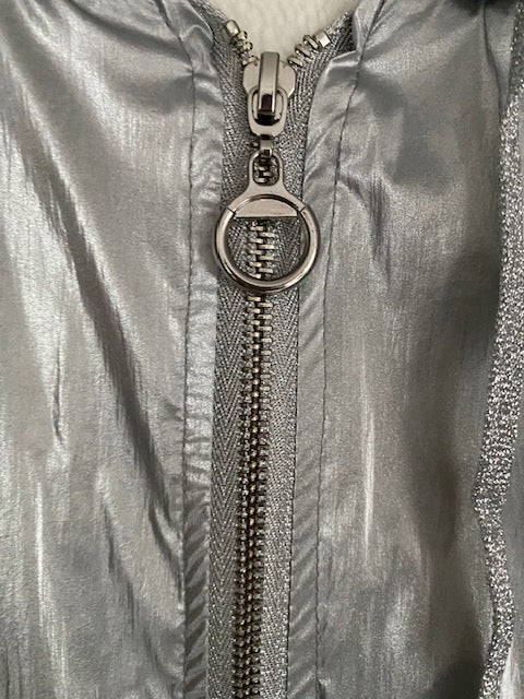 MANTEAU PARKA ARGENTE 36 AU 44