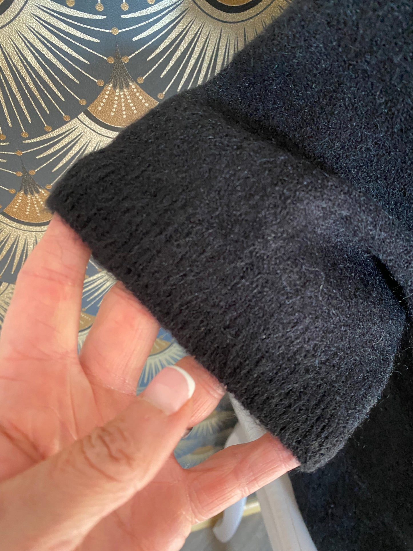 PULL MANCHES COURTES NOIR TU 36/42