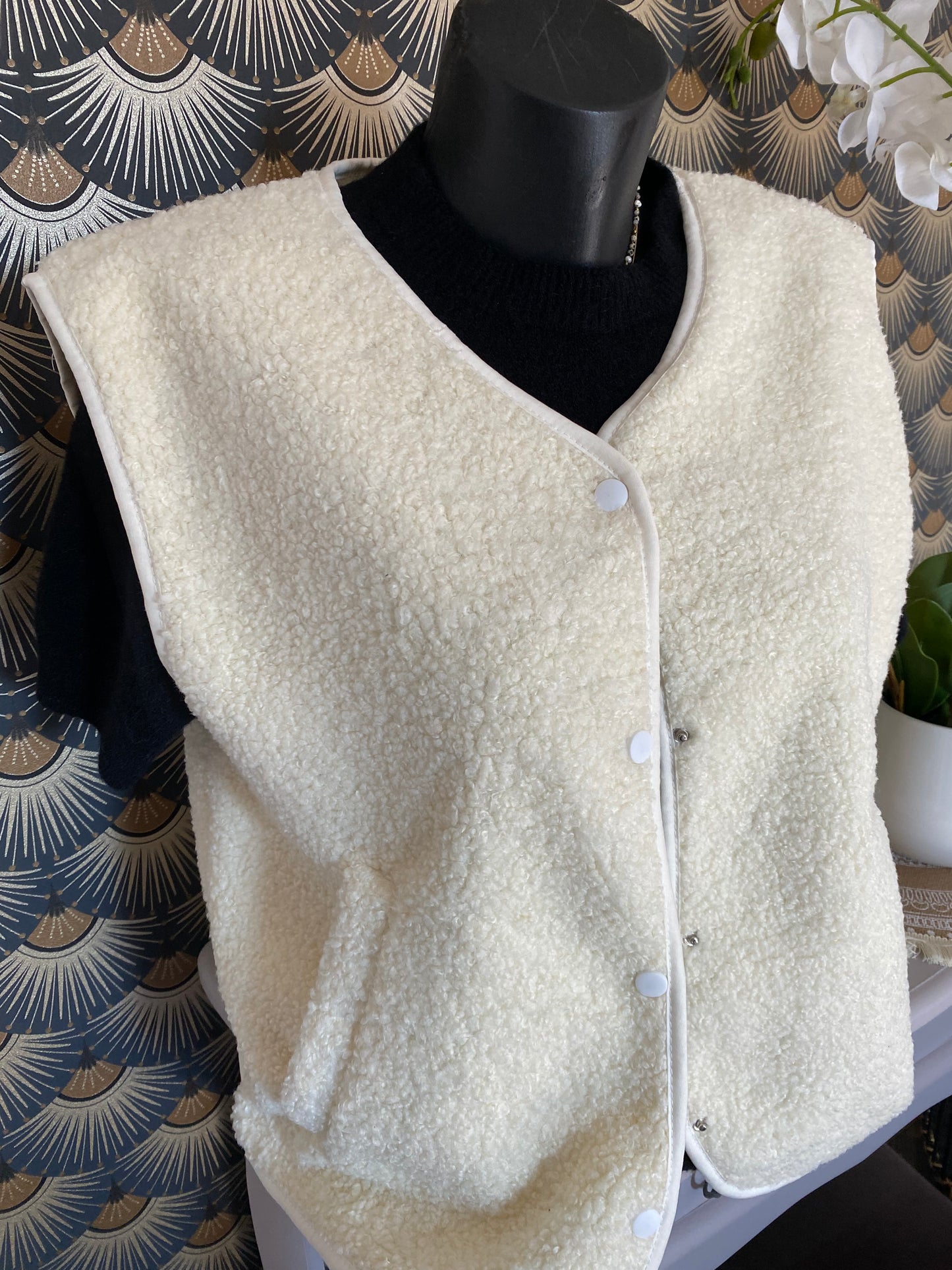 PULL MANCHES COURTES NOIR TU 36/42