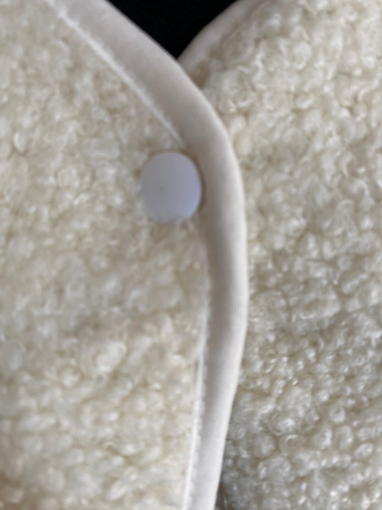 GILET BOUCLETTE 36/44 ECRU