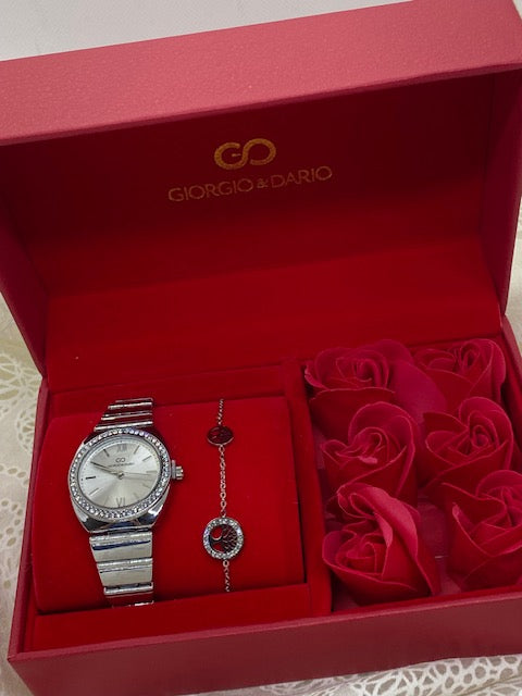 COFFRET 7 MONTRE PLUS BRACELET EN ACIER INOXYDABLE