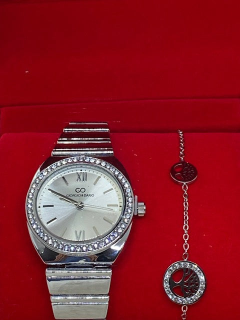 COFFRET 7 MONTRE PLUS BRACELET EN ACIER INOXYDABLE