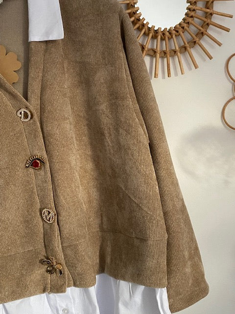 VESTE GILET MARYANNE BEIGE 42/48
