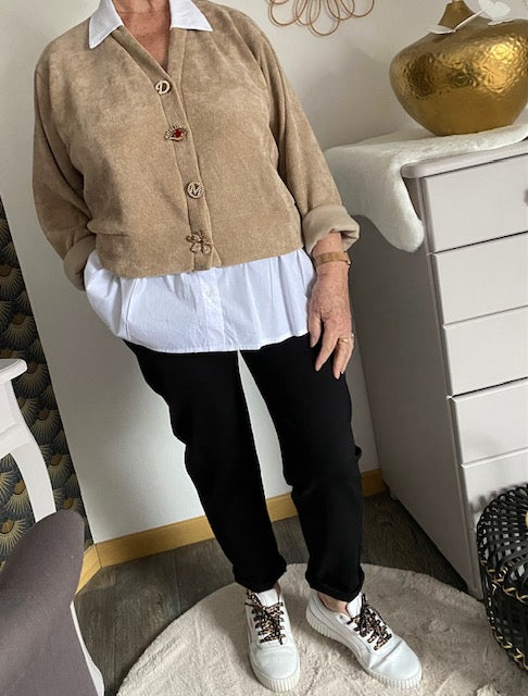 VESTE GILET MARYANNE BEIGE 42/48