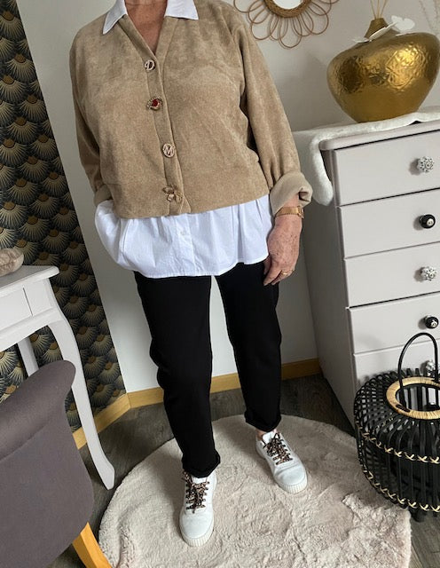 VESTE GILET MARYANNE BEIGE 42/48