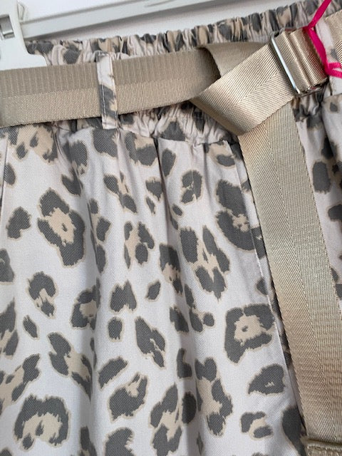 PANTALON LEOPARD VANILLE 36/44