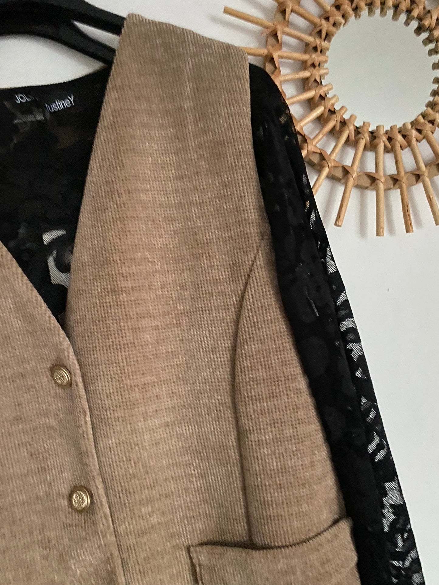 GILET VELOUR BEIGE TU 36/42