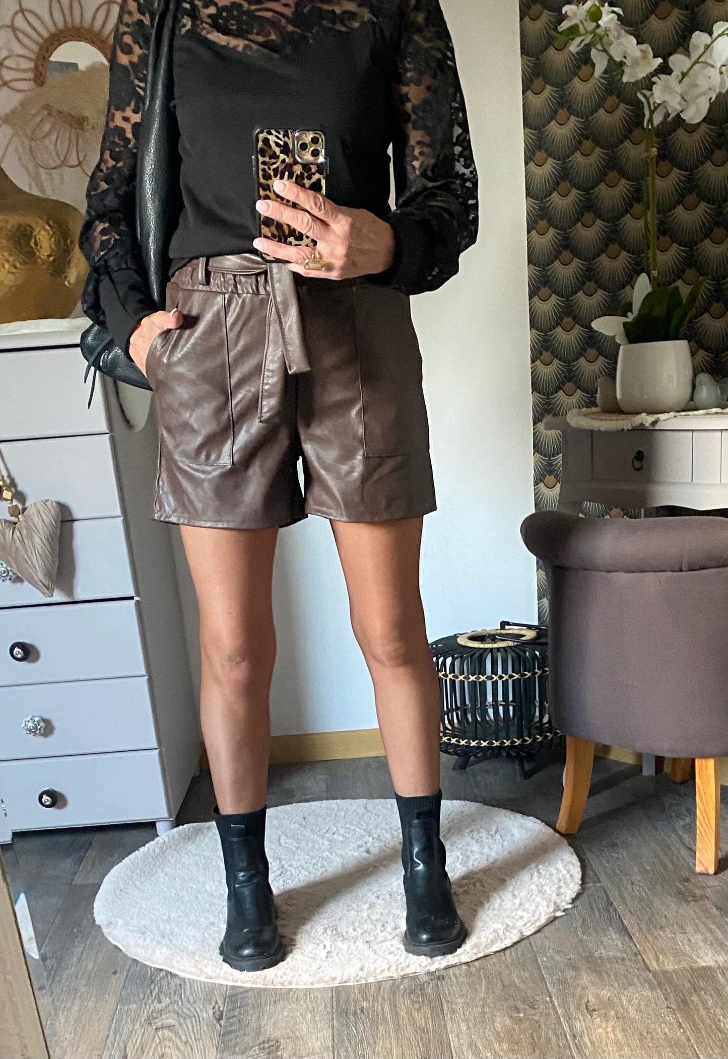 SHORT SIMILI PABLO CHOCOLAT S/M/L/XL/XXL