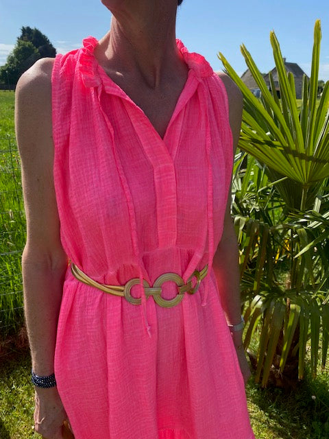 ROBE OEIL ROSE FUSHIA 36/44