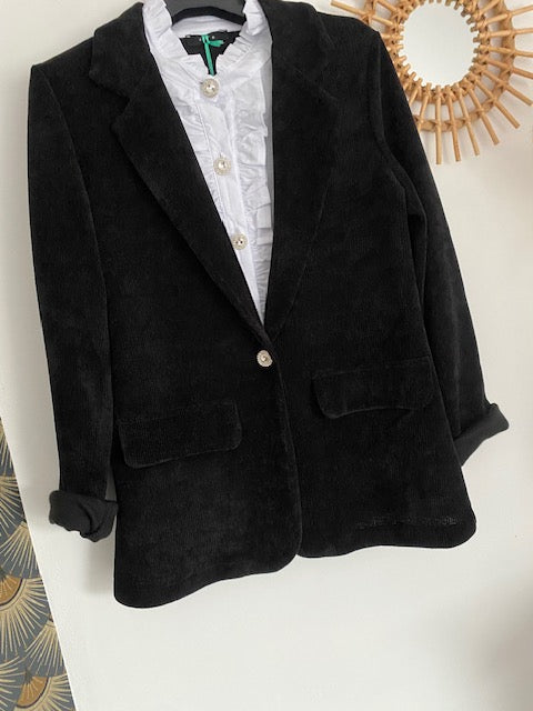VESTE VELOUR ELISABETH NOIRE 36/42