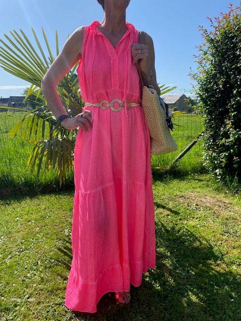 ROBE OEIL ROSE FUSHIA 36/44