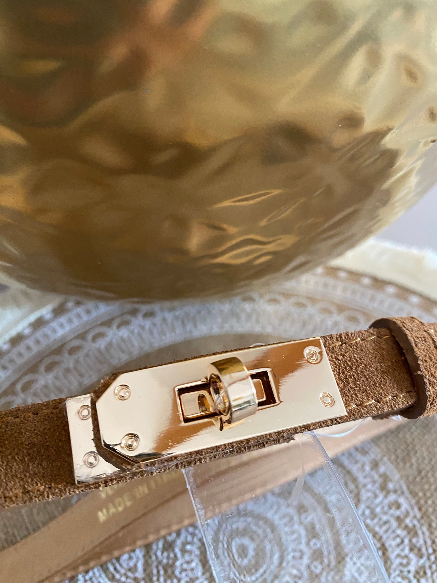 CEINTURE H REGLABLE CROUTE DE CUIR ( COCOLAT, NOIR,CAMEL, DORE , BORDEAUX,TAUPEE)