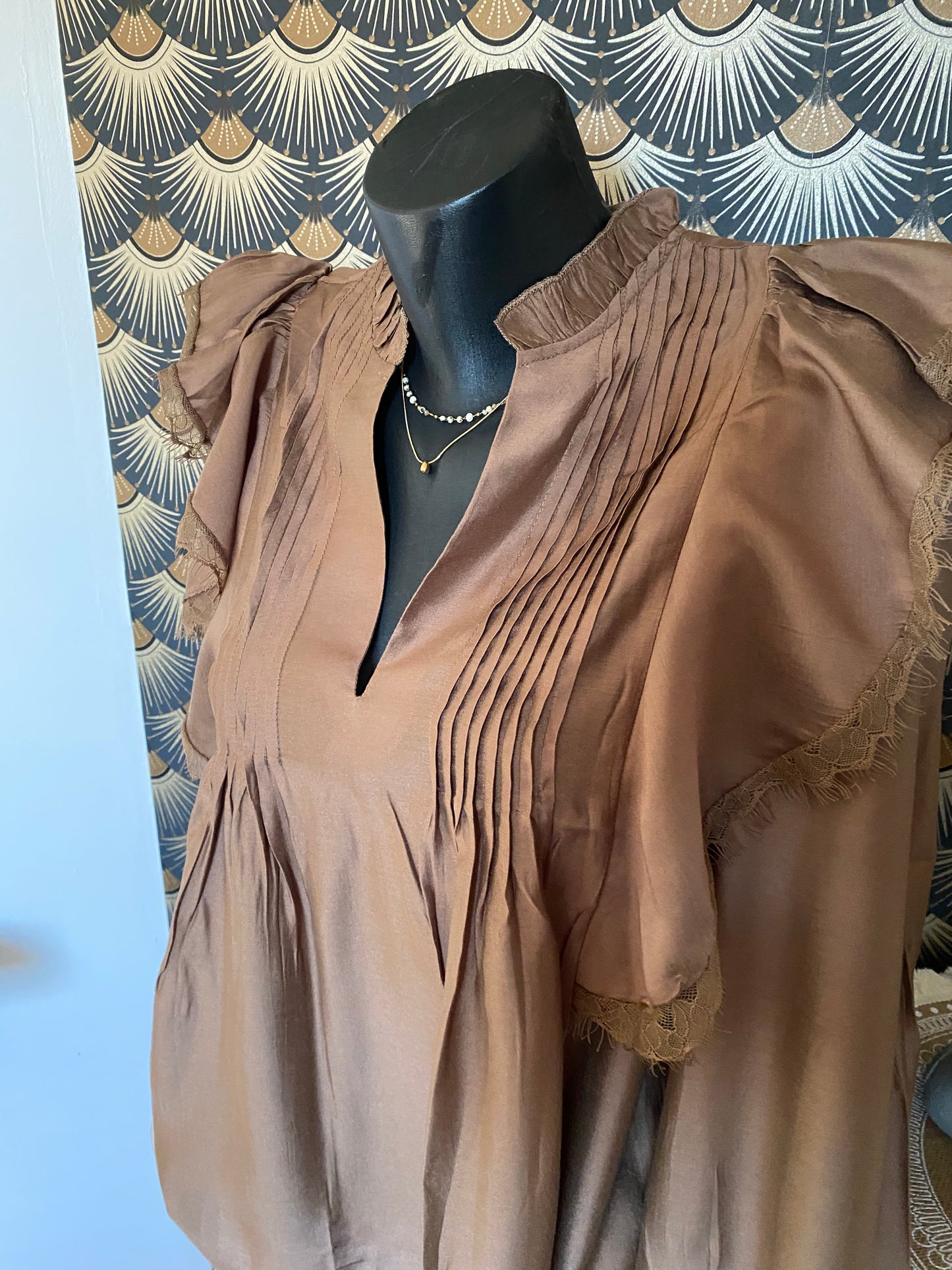 BLOUSE ISABELLA BRUN TENCEL TAILLES: S/M/L