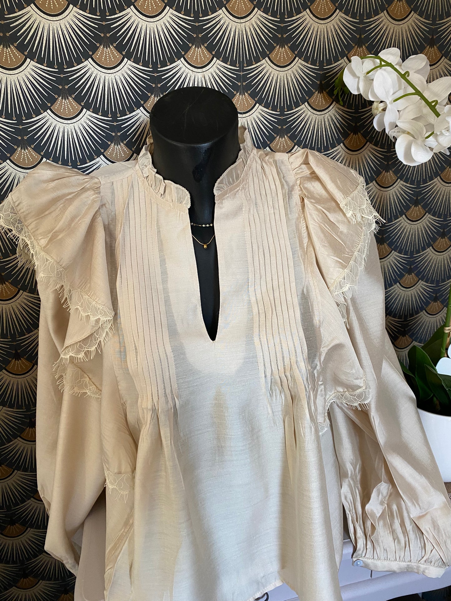 BLOUSE ISABELLA ECRU TENCEL TAILLES: S/M/L