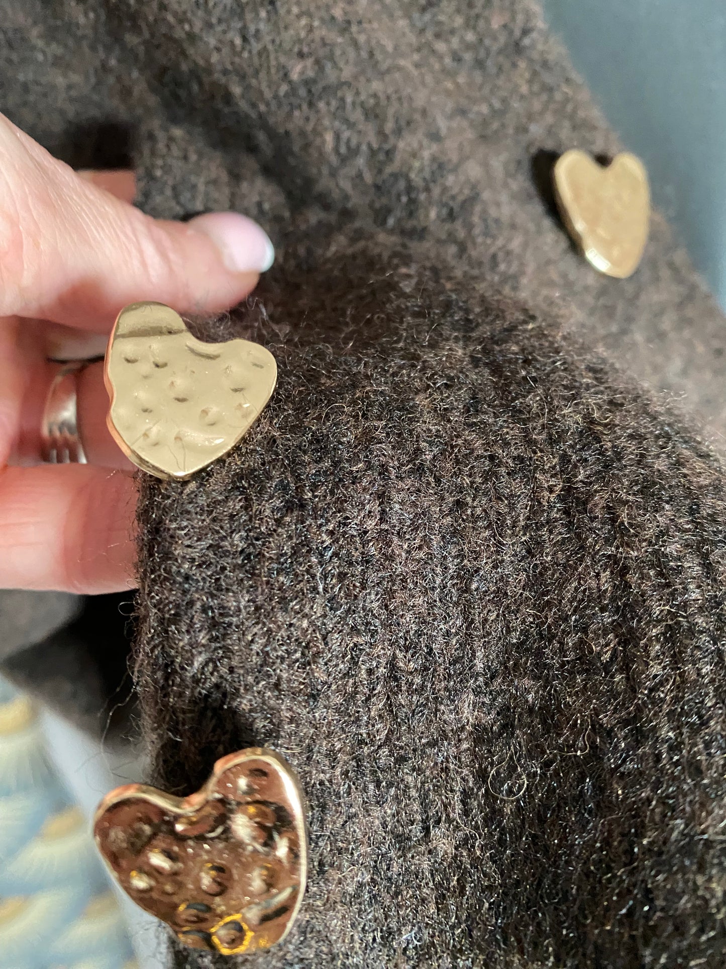 GILET COEUR CHOCOLAT TU36/44