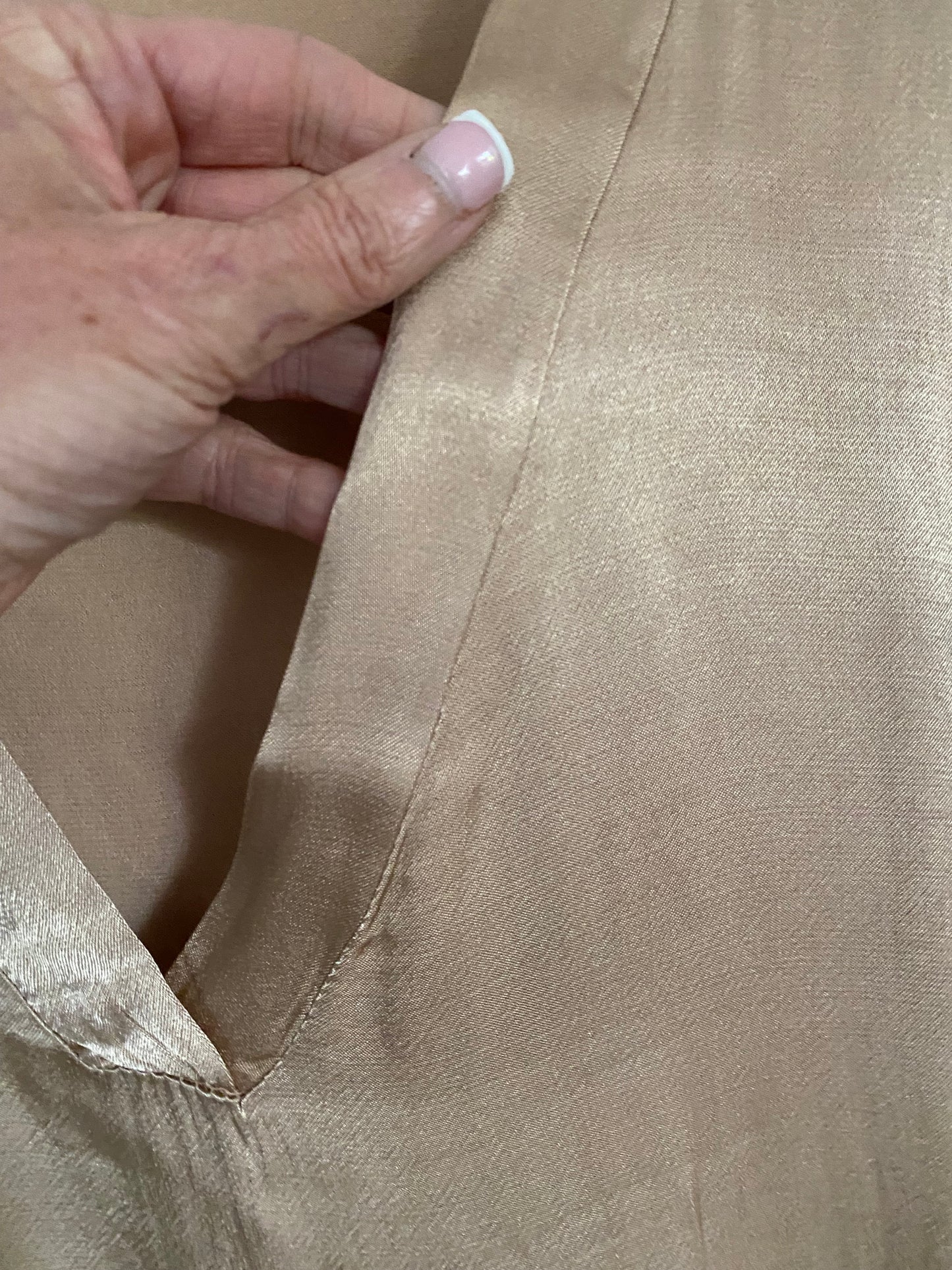 ROBE SOIE BEIGE 40/44 petit 46