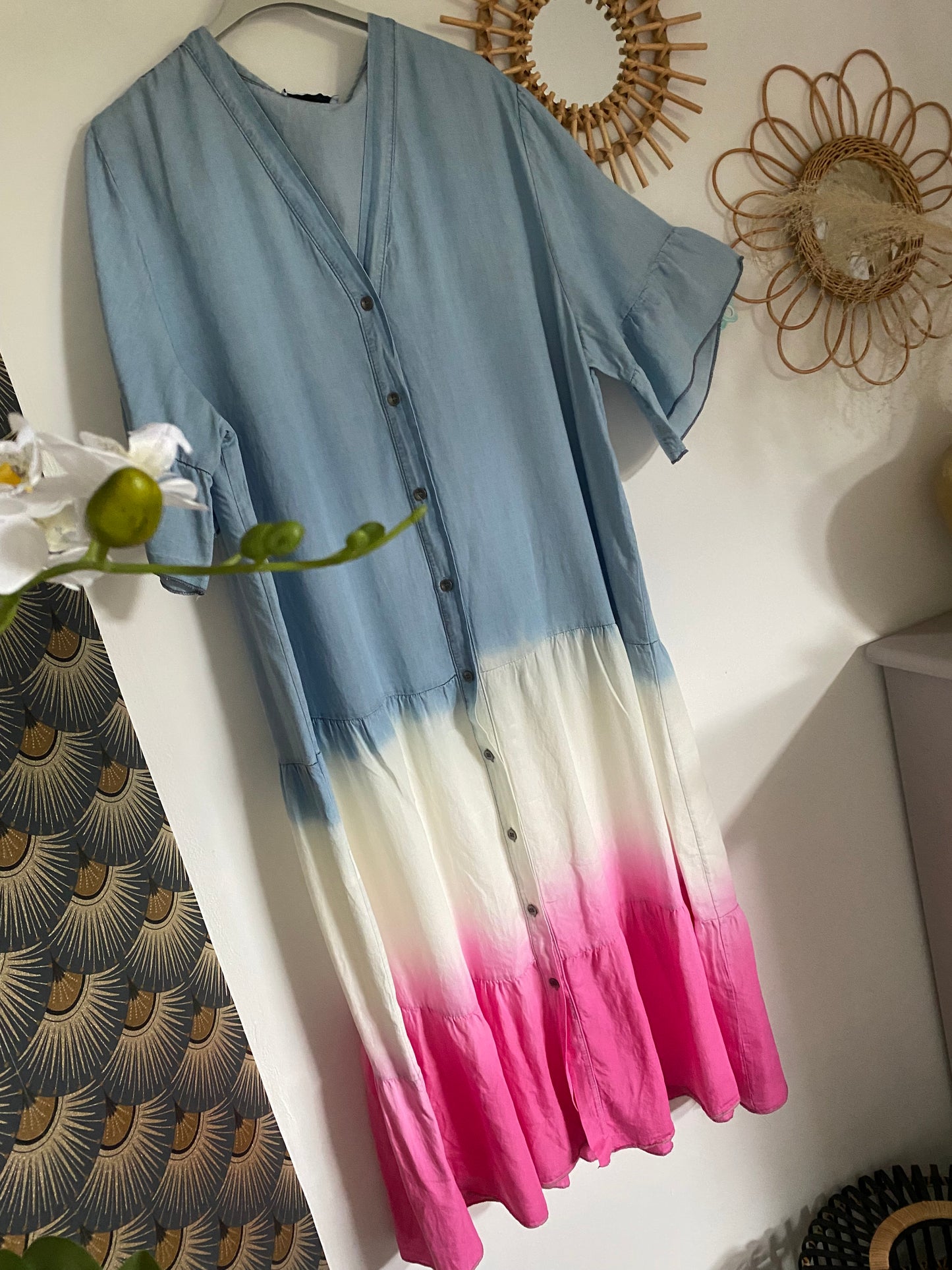ROBE TAI FUSHIA EN LYOCELL 40/46