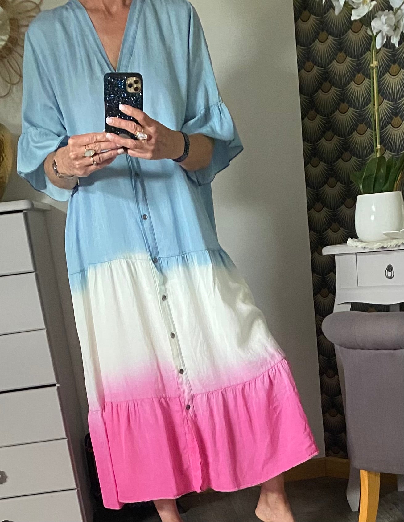 ROBE TAI FUSHIA EN LYOCELL 40/46