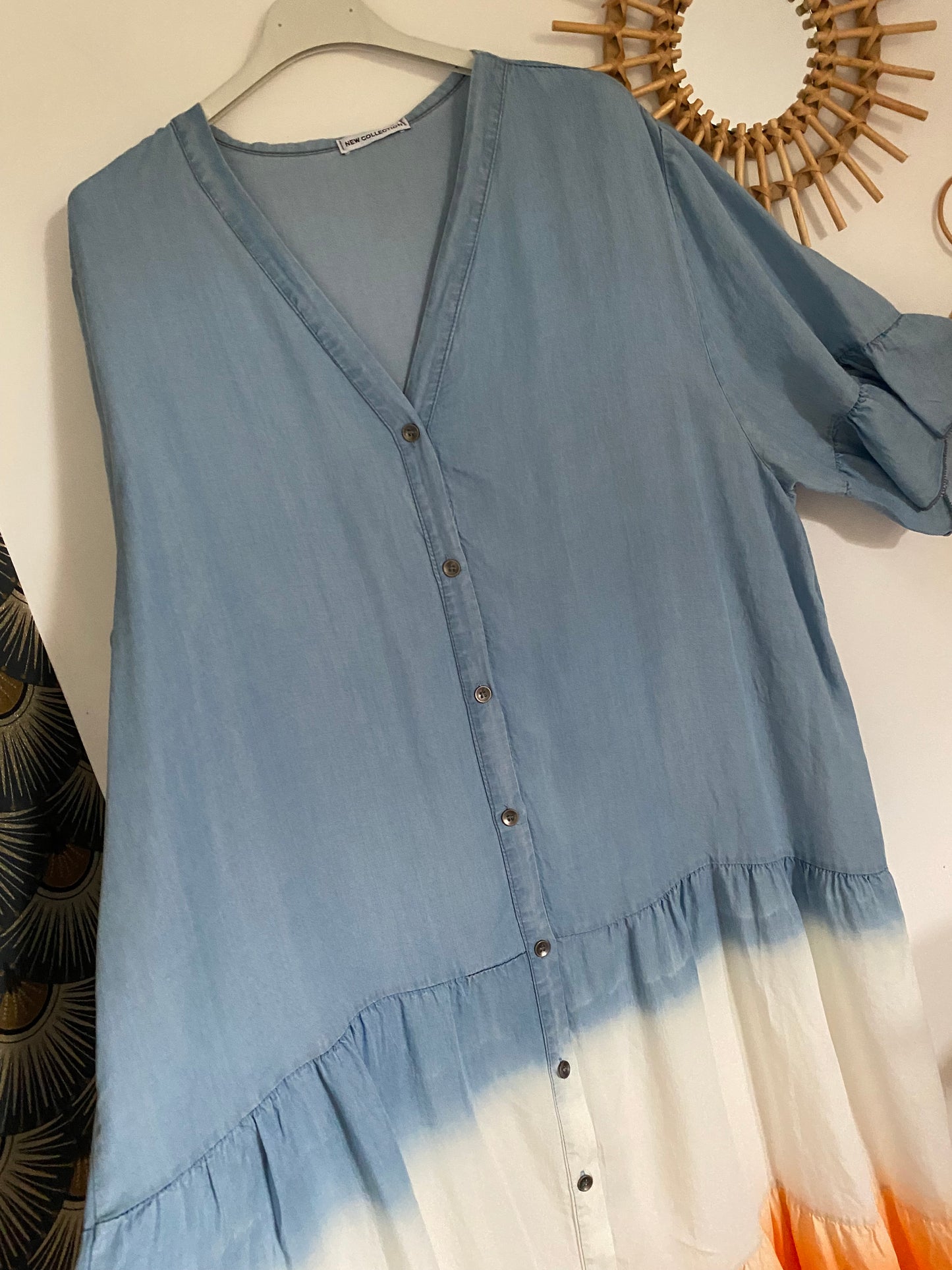 ROBE TAI ORANGE EN LYOCELL 40/46