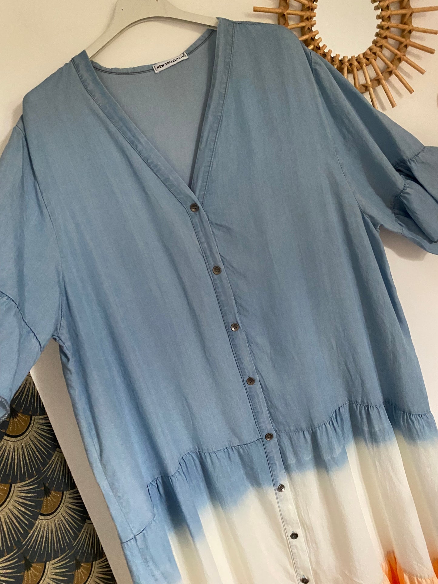 ROBE TAI ORANGE EN LYOCELL 40/46