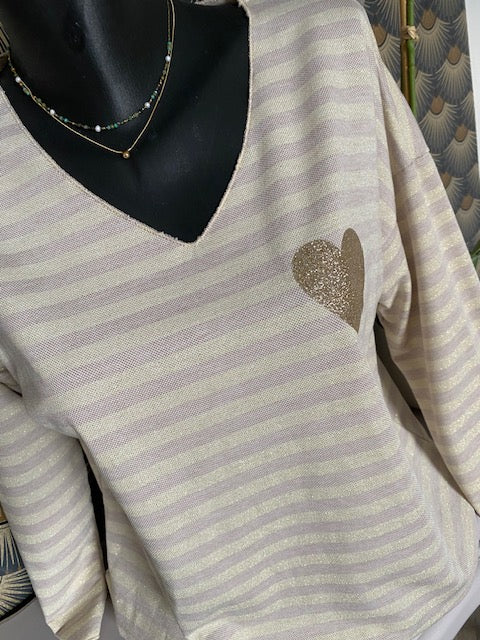TOP MARINIERE LILAS 36/42