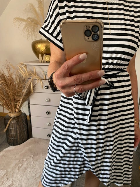 ROBE MARINIERE NOIRE ET BLANCHE S, M, L