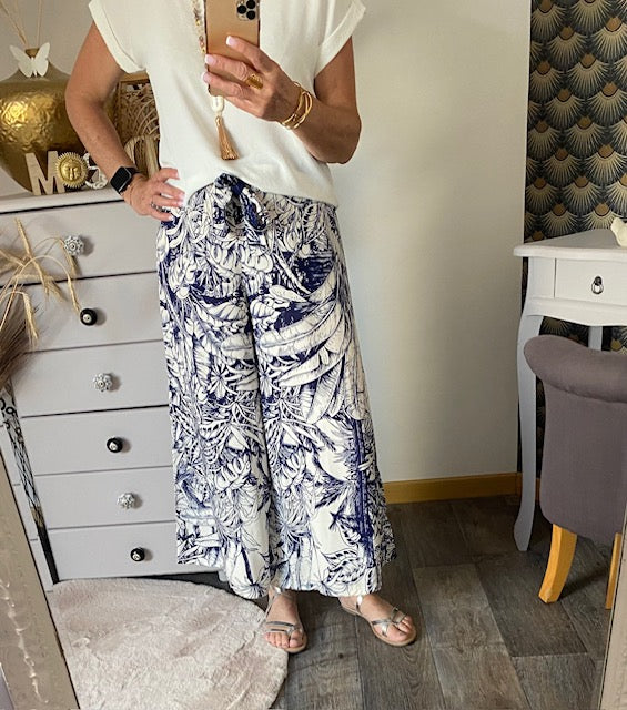 PANTA COURT EMY BLEU MARINE