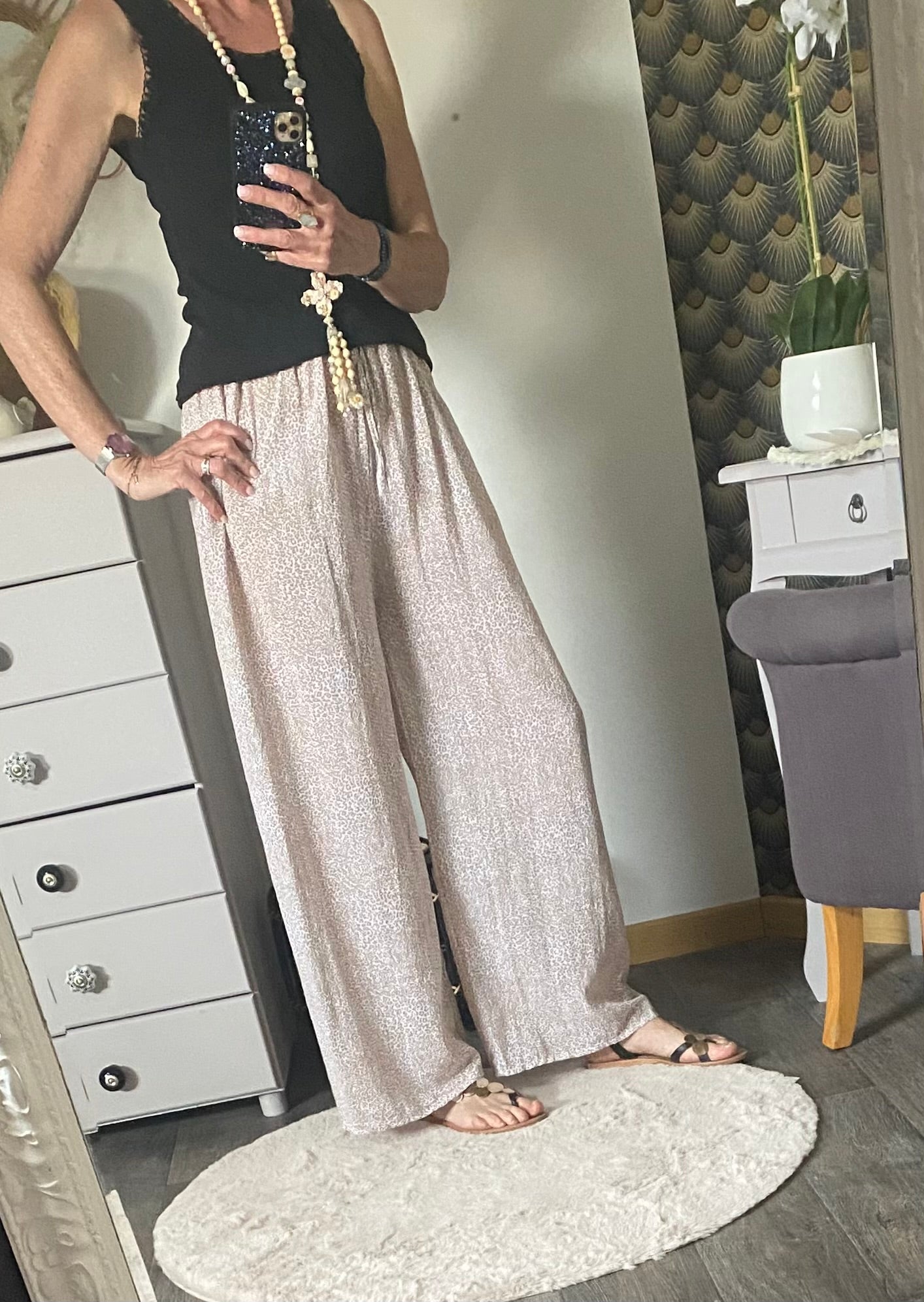 PANTALON FLUIDE LEO (TROIS COLORIS ) TU 36/42 petit 44
