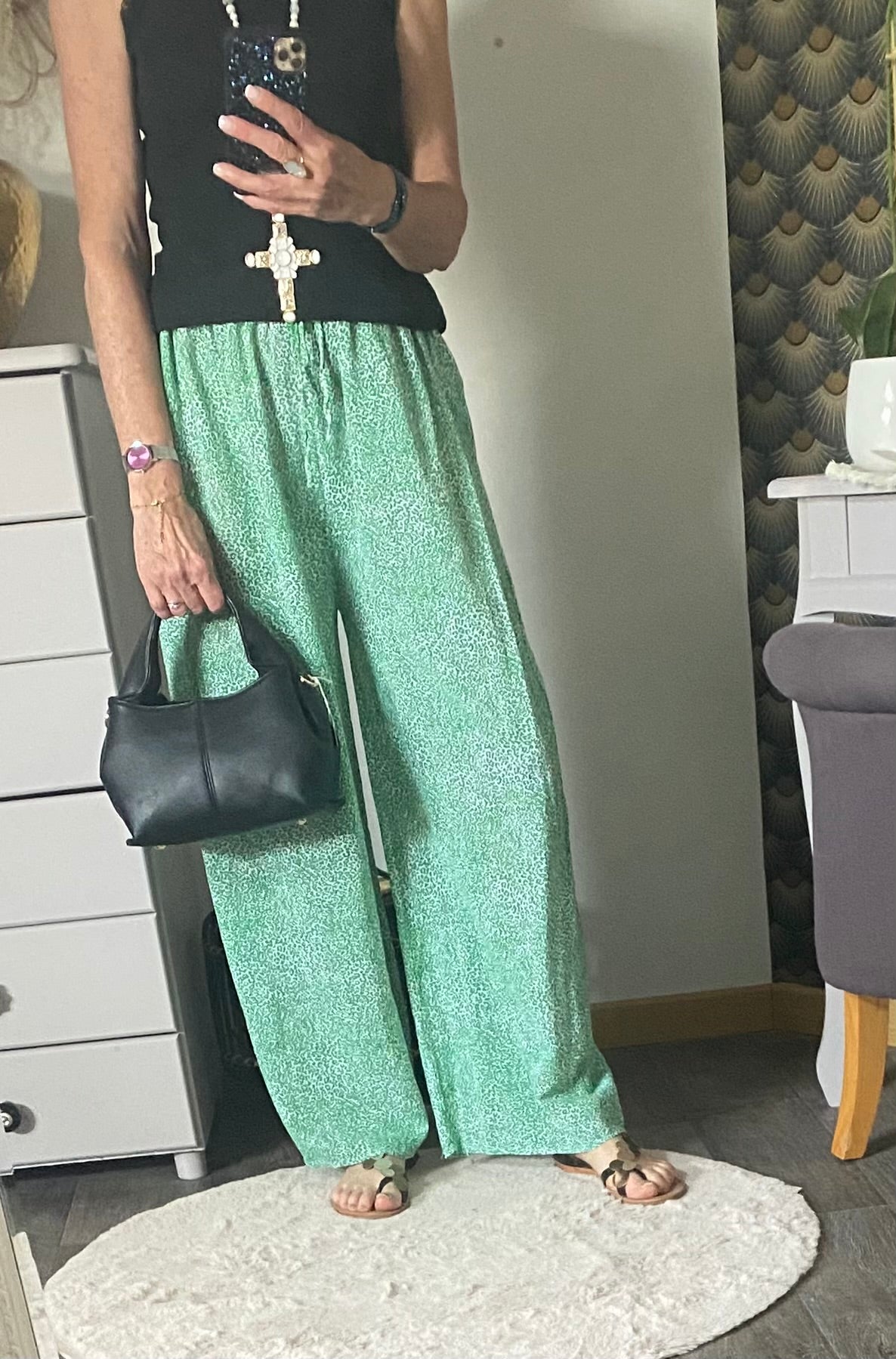 PANTALON FLUIDE LEO (TROIS COLORIS ) TU 36/42 petit 44