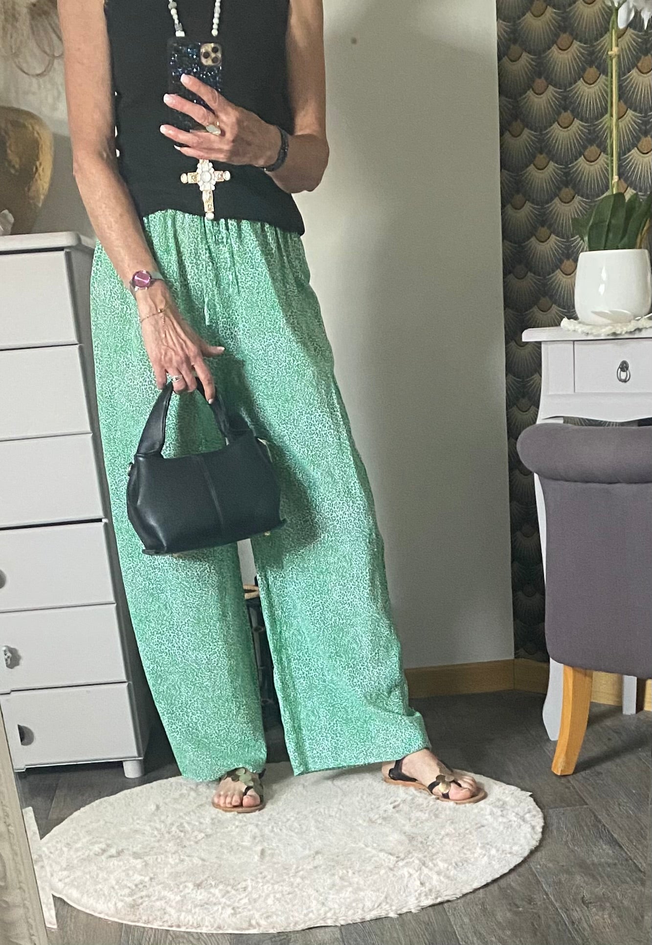 PANTALON FLUIDE LEO (TROIS COLORIS ) TU 36/42 petit 44