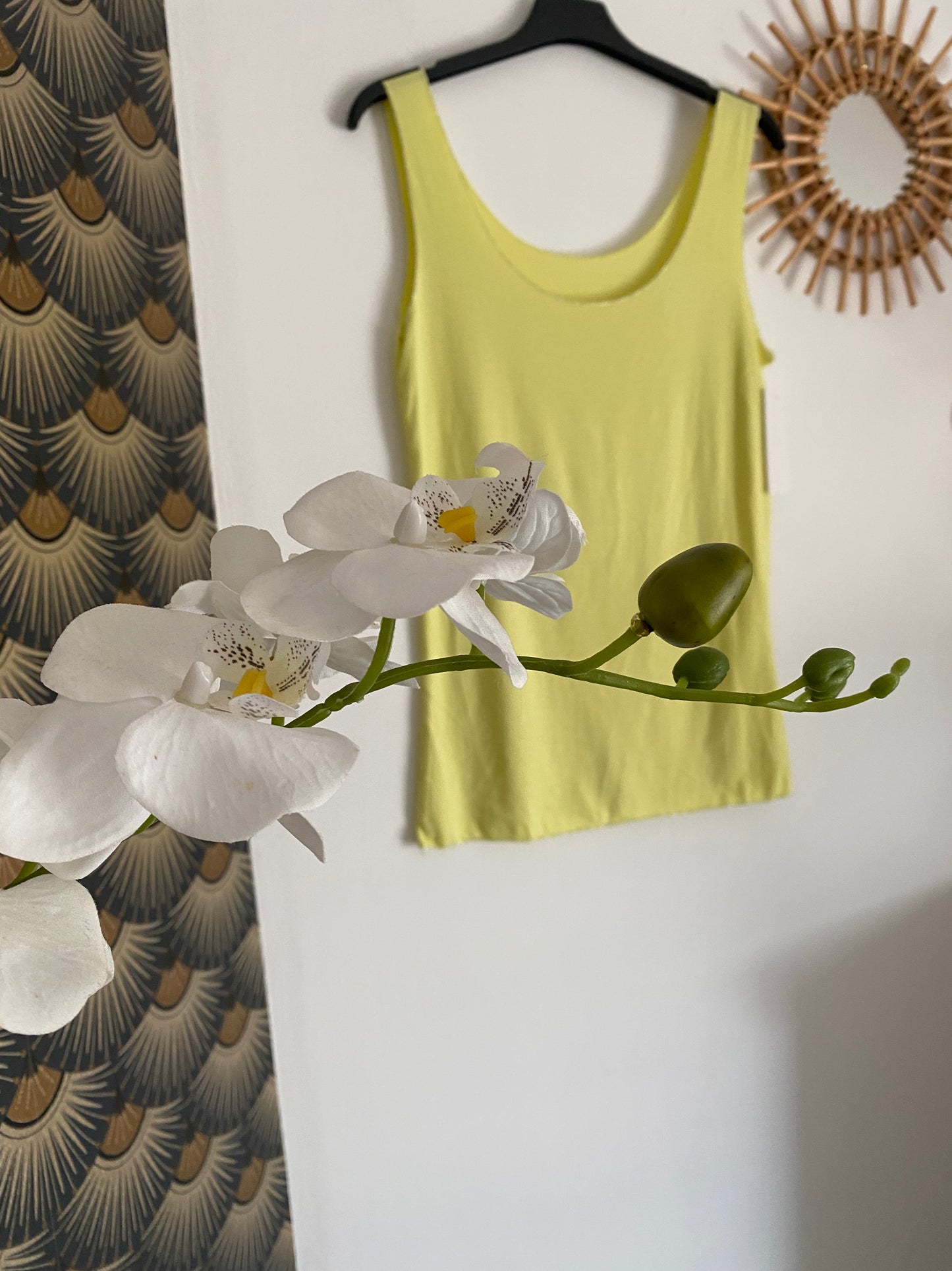 TOP MODA 34/40 ( ECRU , ORANGE , JAUNE , BLANC)