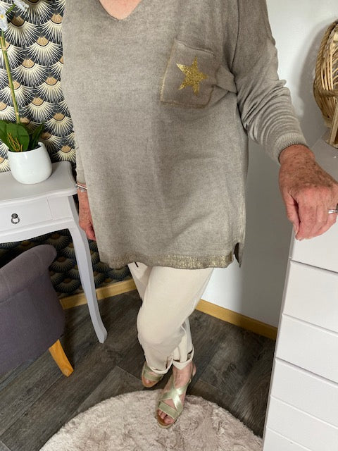 PULL ETOILE COLLECTION BELLEE TAILLE 44 AU 48 en quatre coloris