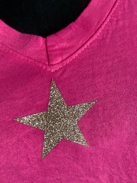 TEE-SHIRT ETOILE FUSHIA 36/44