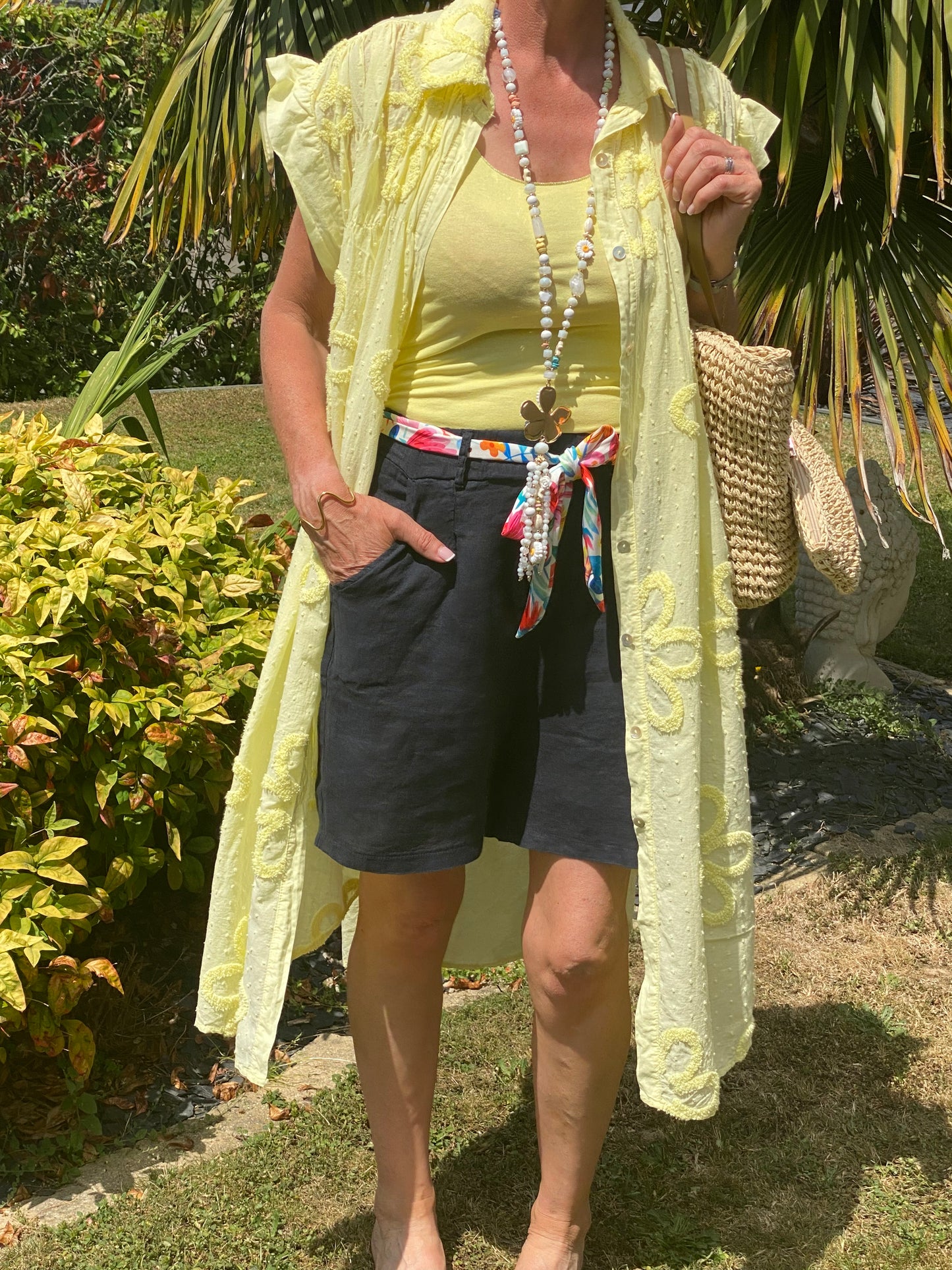 ROBE VOILE DE COTON JAUNE 36/44