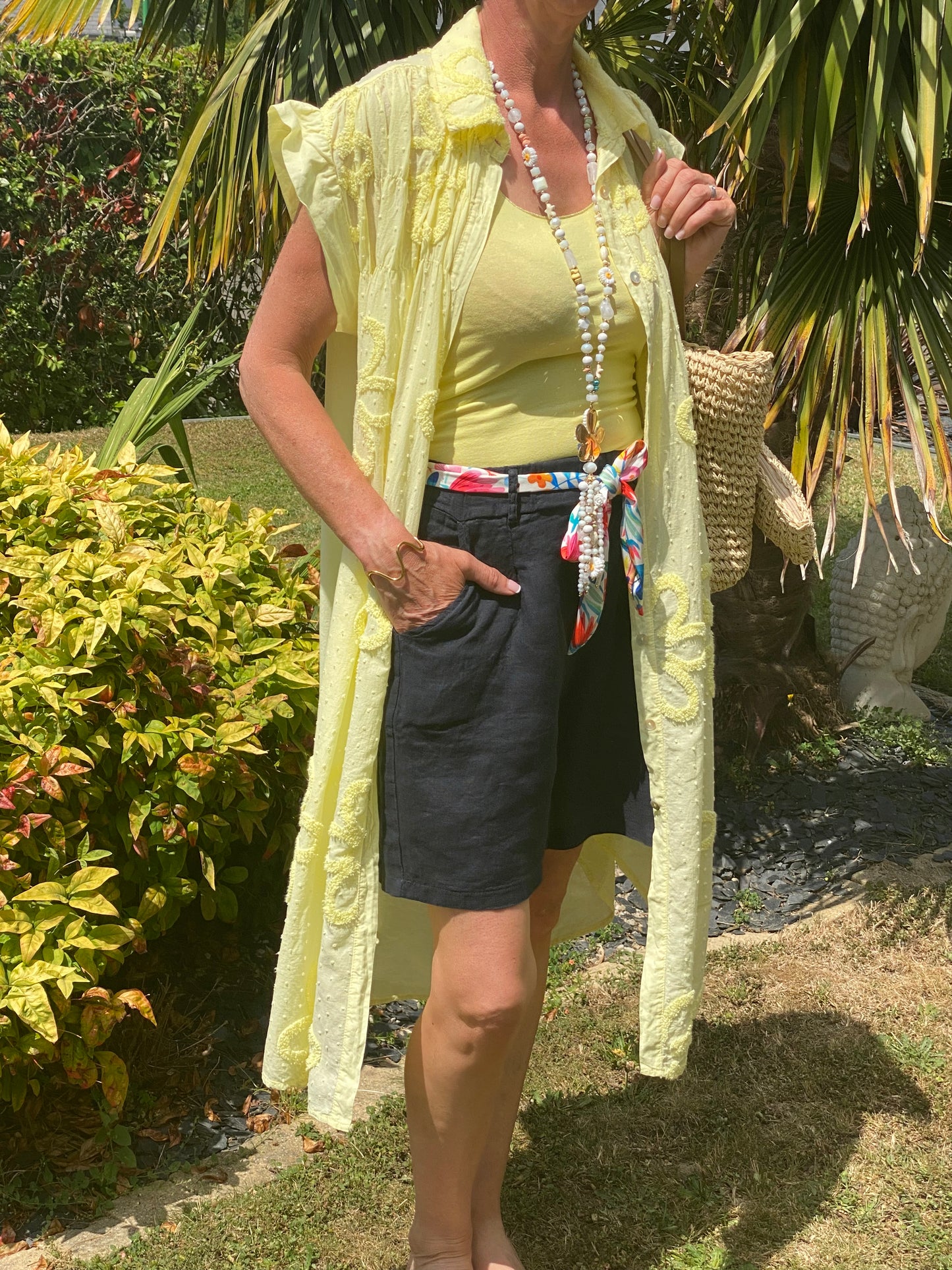 ROBE VOILE DE COTON JAUNE 36/44