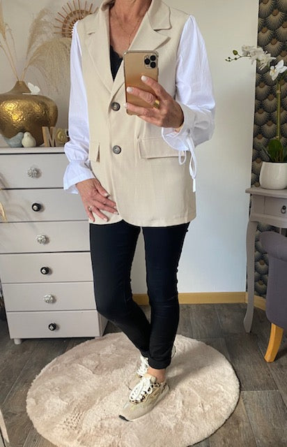 VESTE BLASER STELLA ECRU 36 AU 42