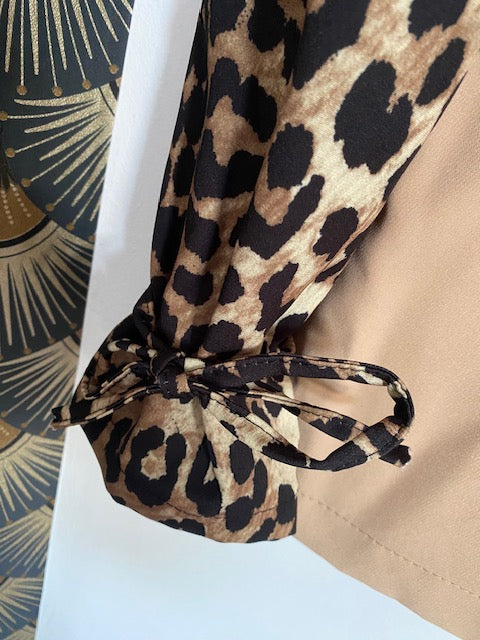 VESTE BLASER STELLA LEOPARD CAMEL 36 AU 42