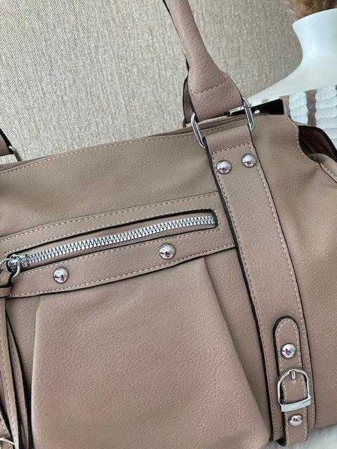 SAC PAOLA TAUPE GRAND MODELE