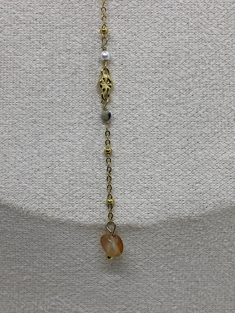 COLLIER Y PIERRES NATURELLES JSP DALMA