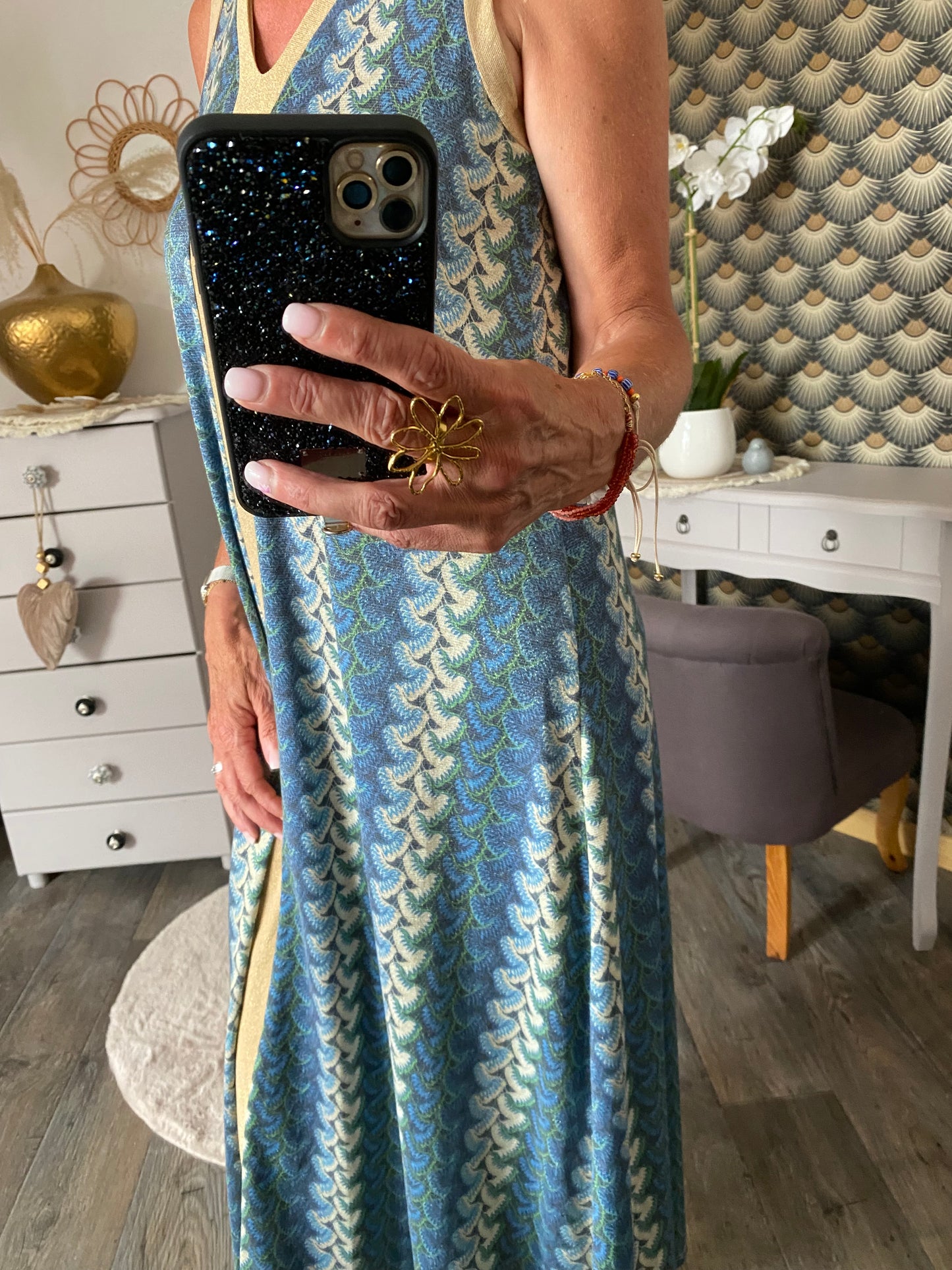 ROBE LUREX MILA BLEUE 36/44